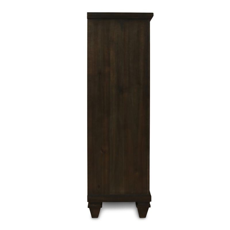 New Classic Furniture Furniture Sevilla Solid Wood 5-Drawer Chest in Walnut