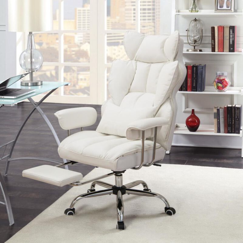 Hivvago Big and Tall Executive Office Desk Chair with Footrest