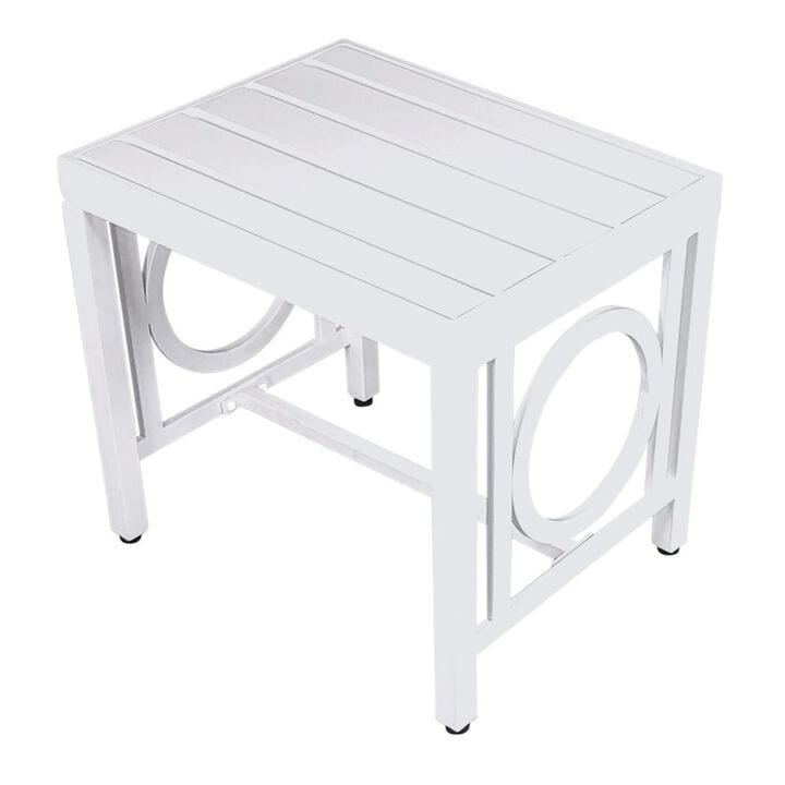 Carolina Living Grammercy Outdoor Side Table - White