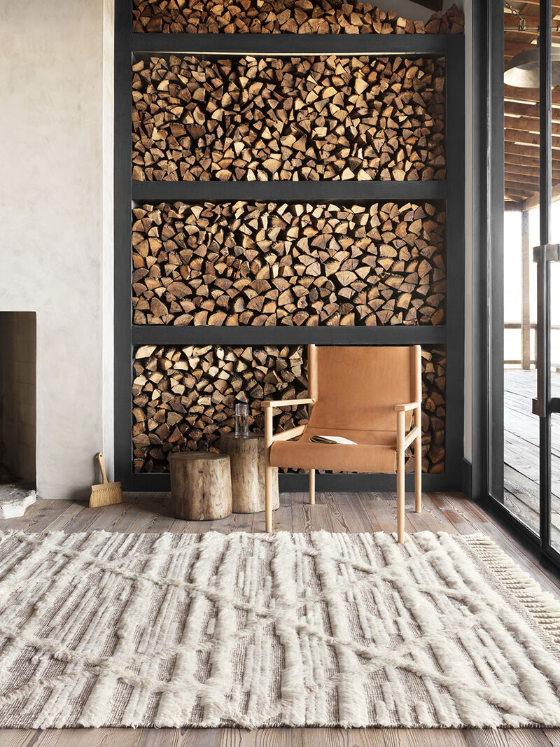 Khalid KF07 Ivory/Taupe 4' x 6' Rug