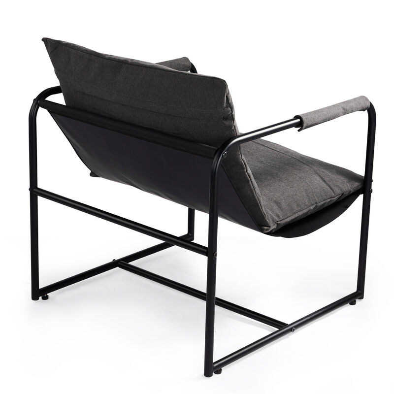 Outdoor Courtyard Iron Sofa with Cushions and Durable Oxford Cloth