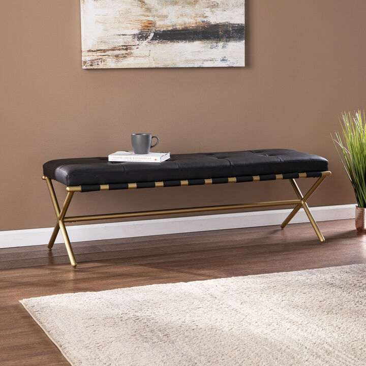 Marlborough Faux Leather Bench