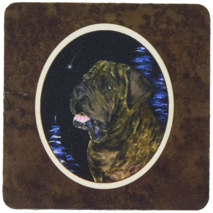 Caroline's Treasures SS8463FC Starry Night Mastiff Foam Coasters Set of 4 (Set of 4), 3.5 H x 3.5 W, Multicolor