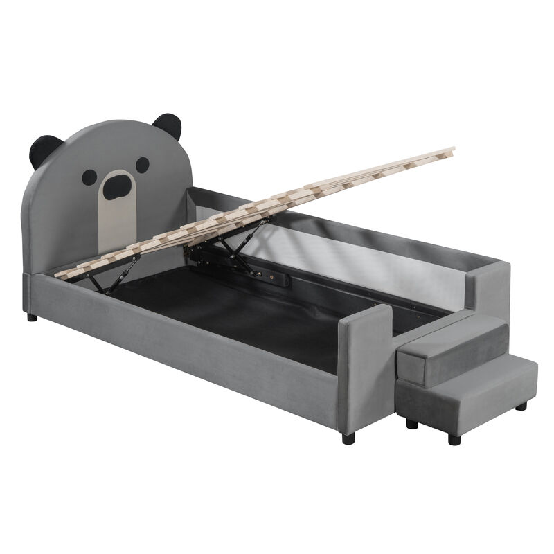 Merax  Daybed Bed Frame with Bear Shaped Headboard