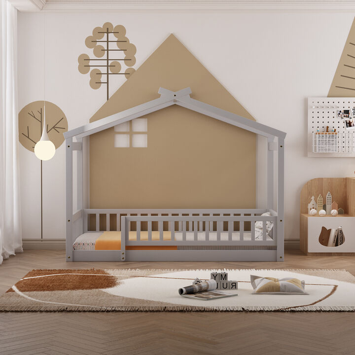 Merax Montessori Kids Bed  Modern Floor Bed
