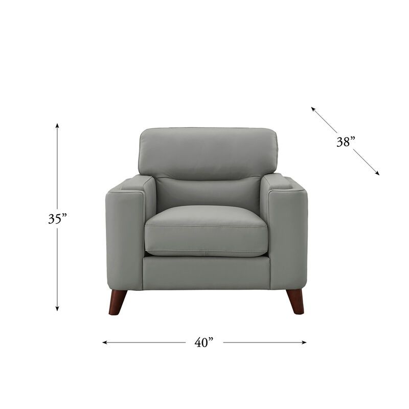 Elm Top Grain Leather Chair