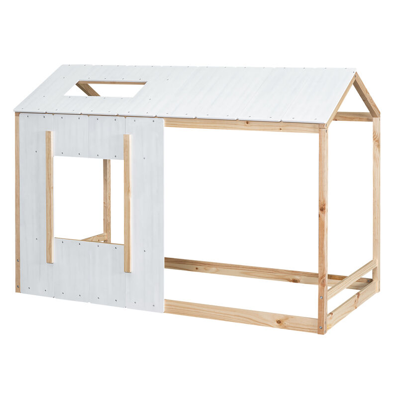 Merax House Platform with Roof and Window