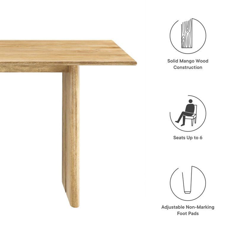 Modway - Amistad 60" Wood Dining Table Oak