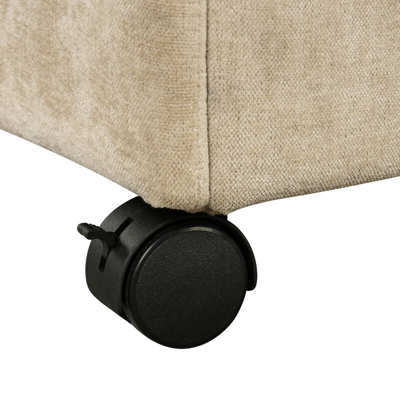 Merax Chenille Sofa Bed Modular Sofa Free-combined Sofa with 2 Storage Racks