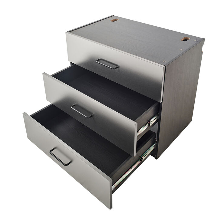Astro Series 32 in. W x 28 in. H x 20 in. D Metal Wall Mounted Base Drawer Storage Cabinet
