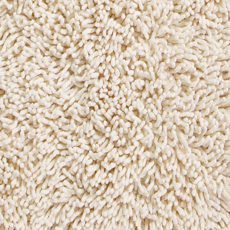 Knightsbridge Chenille Shaggy 220 GSF Non Skid Back Bath Rug 17 x 24 - Ivory