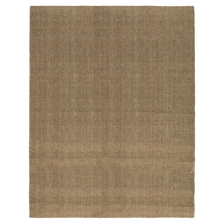 Quell 8 x 10 Handwoven Area Rug, Natural Brown Seagrass, Braided Design - Benzara