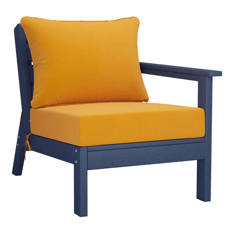 WestinTrends Outdoor Patio HDPE Loveseat Sofa with Patio Cushions