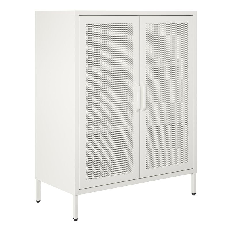 Shadwick 2 Door Storage Cabinet-Mesh Metal Locker