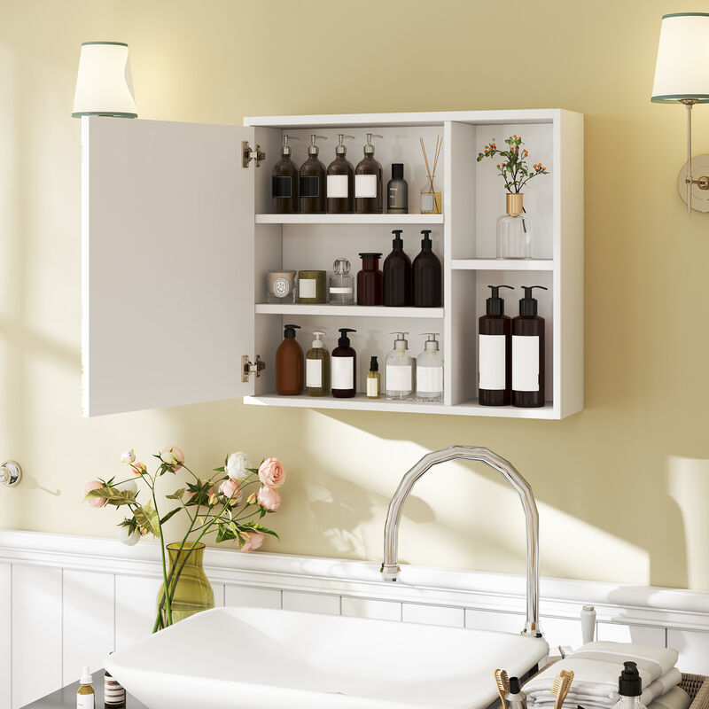 Bathroom Medicine Cabinet with Single Mirror Door