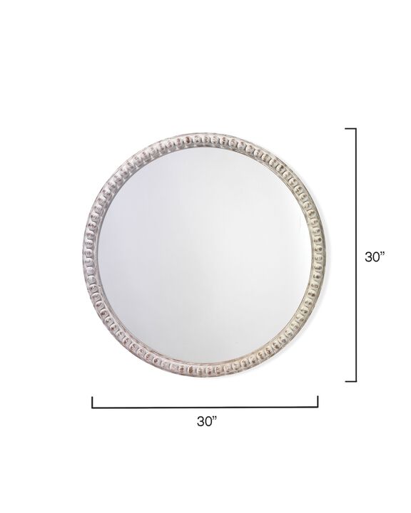 Audrey Beaded Wood Mirror