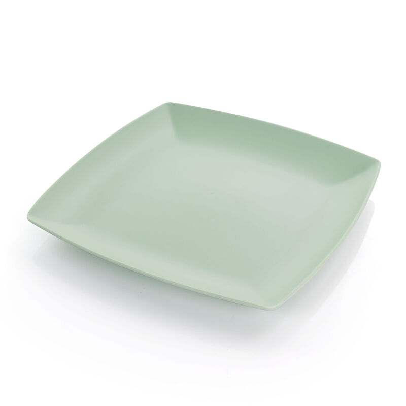 Gibson Home Grayson 4 Piece 8.5 Inch Square Melamine Dessert Plate Set in Assorted Colors