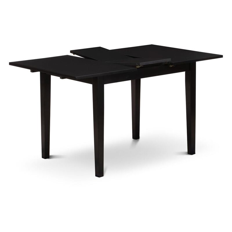 East West Furniture Dining Table Black, NFT-BLK-T