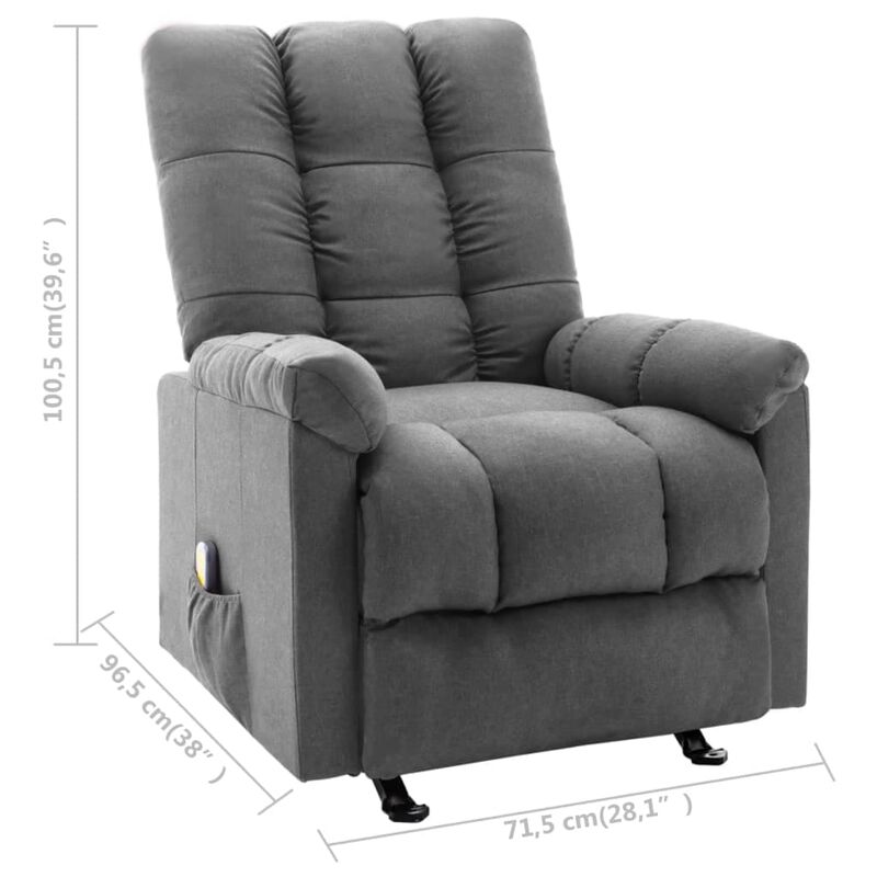 Recliner Light Gray Fabric