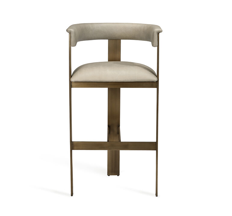 Darcy Hide Bar Stool - Bronze