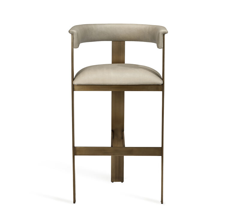 Darcy Hide Bar Stool - Bronze