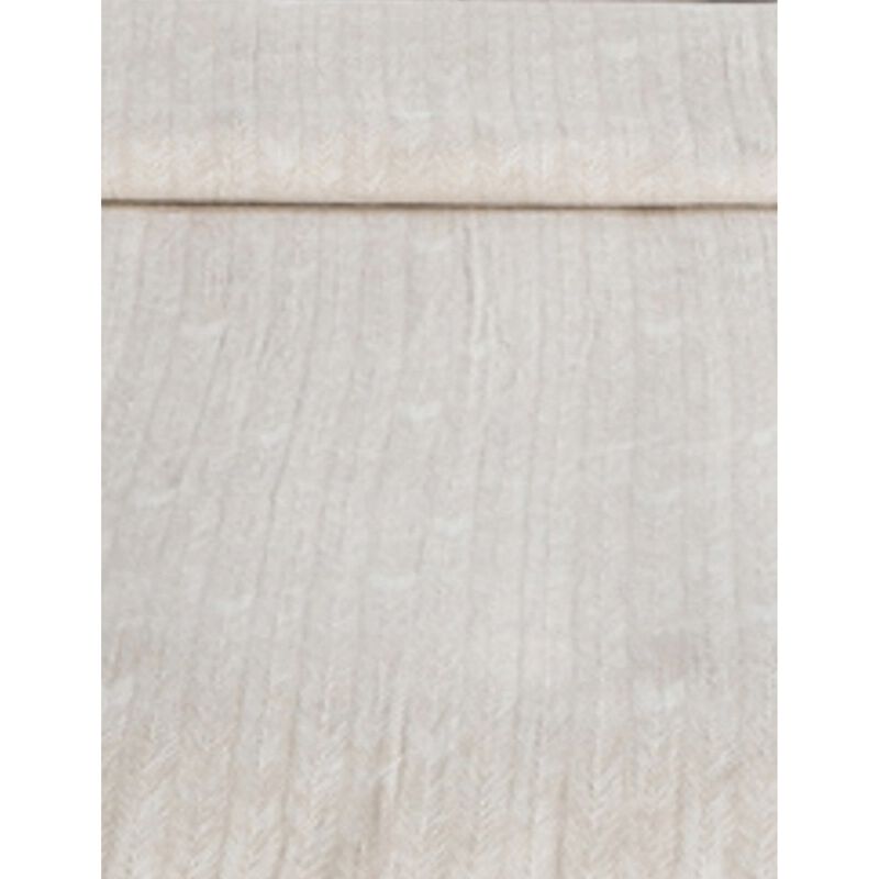 Zima Queen Size Cotton Duvet Cover, Woven French Herringbone Pattern, Beige-Benzara