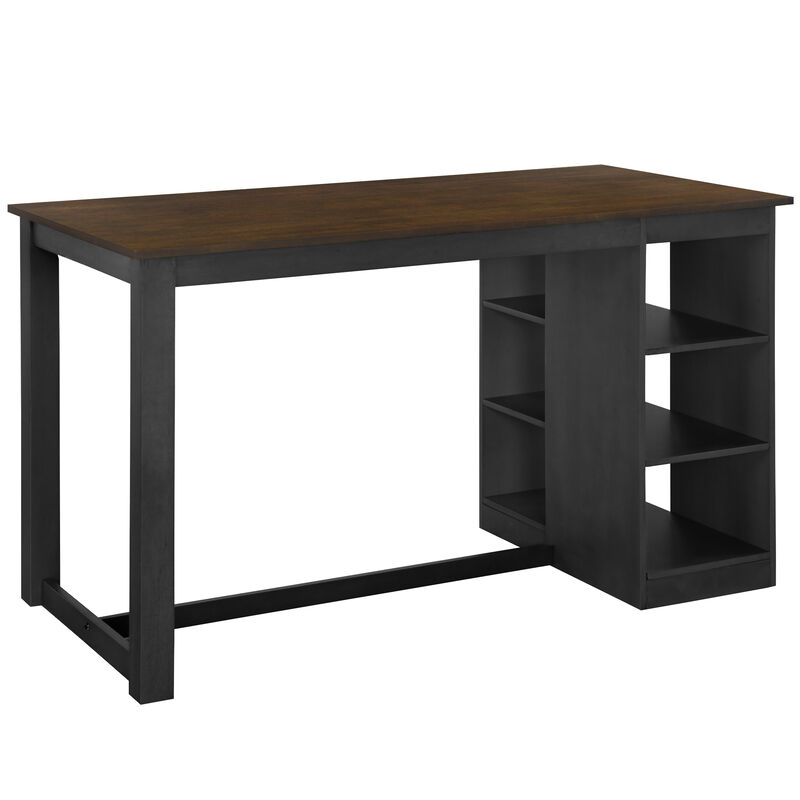 Merax Solid Wood Farmhouse Counter Height Dining Table Set
