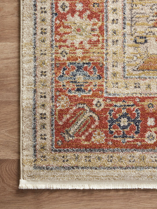Graham GRA03 PeRoseimmon/AntiqueIvory 18" x 18" Sample Rug