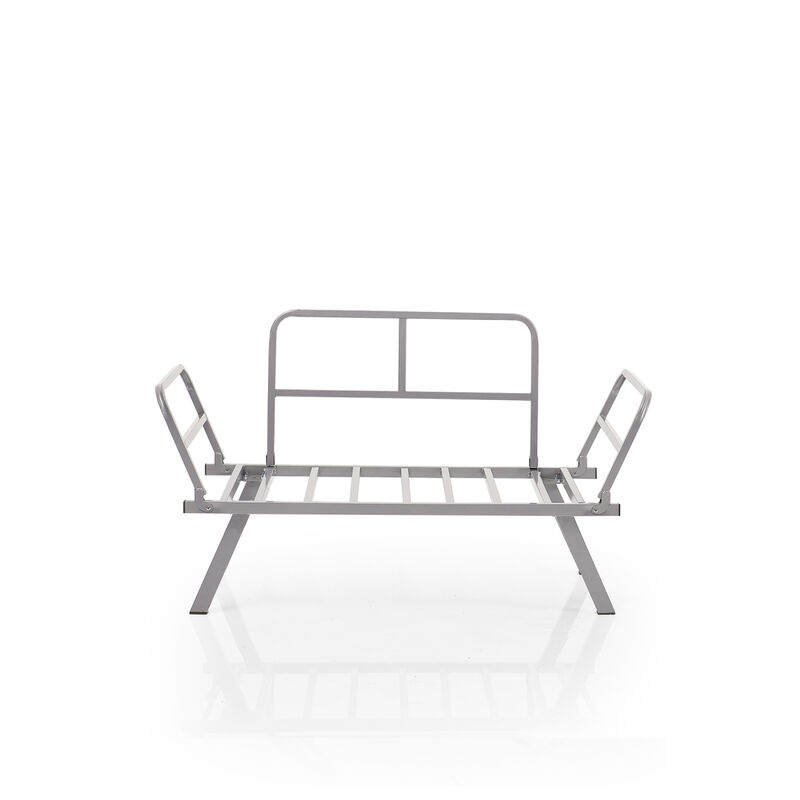 Alora Metal Legs Futon Loveseat