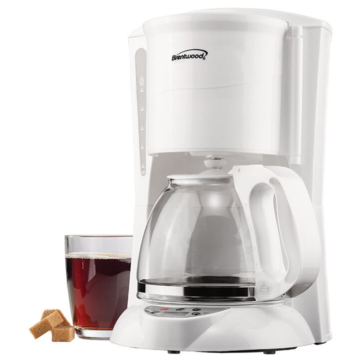 Brentwood 12-Cup Digital Coffee Maker in White