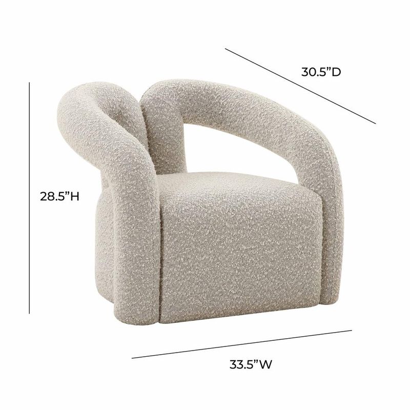 Belen Kox Unique Boucle Accent Chair, Belen Kox