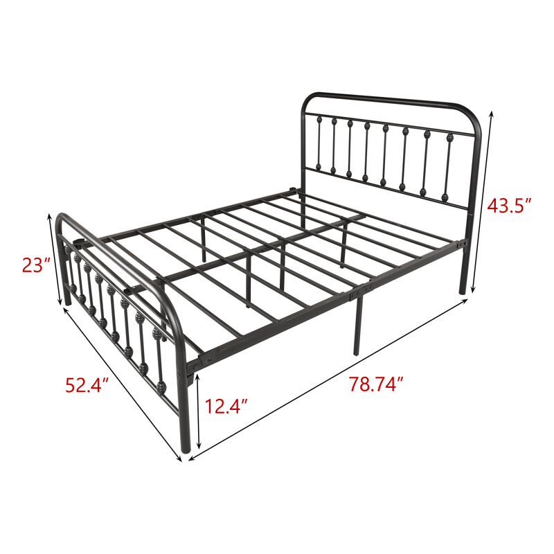 Streamdale Full Metal Platform Bed Frame w/ Headboard