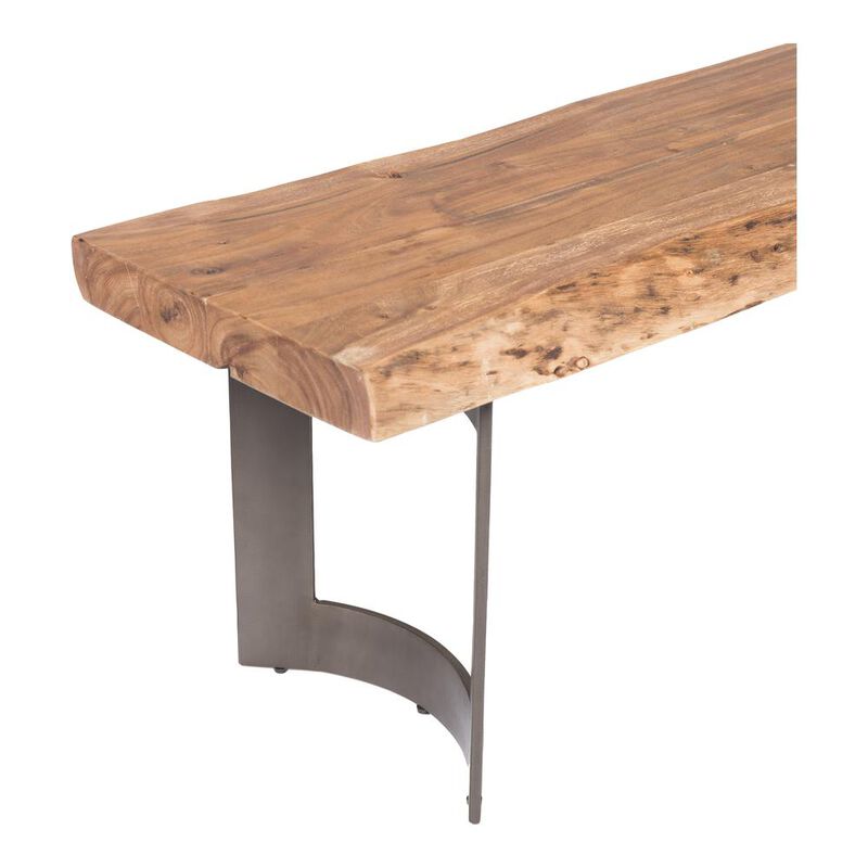 Moe's Home Collection Bent Bench Extra Small, Brown