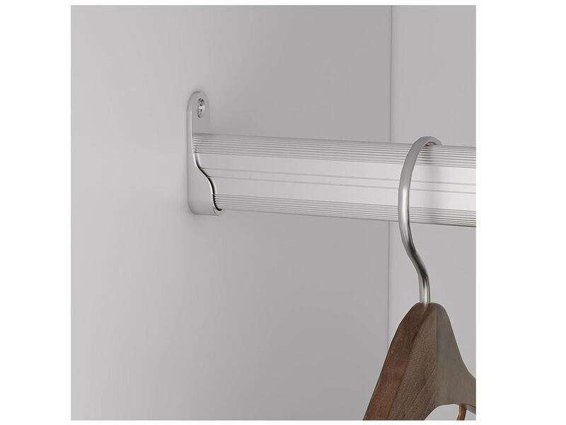 Clothes Organizer with Closet Shelves Wall Mounted, Wardrobe Closet Organizer System, Closet System with 6 Drawers, Wooden Walk in Closet Organizers and Storage,White