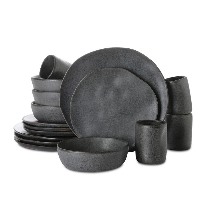 Stone by Mercer Project Hekonda Debossed Stoneware 16 Piece Dinnerware Set
