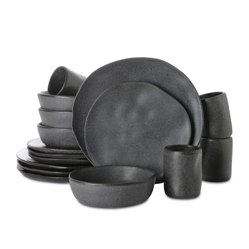 Stone by Mercer Project Hekonda Debossed Stoneware 16 Piece Dinnerware Set