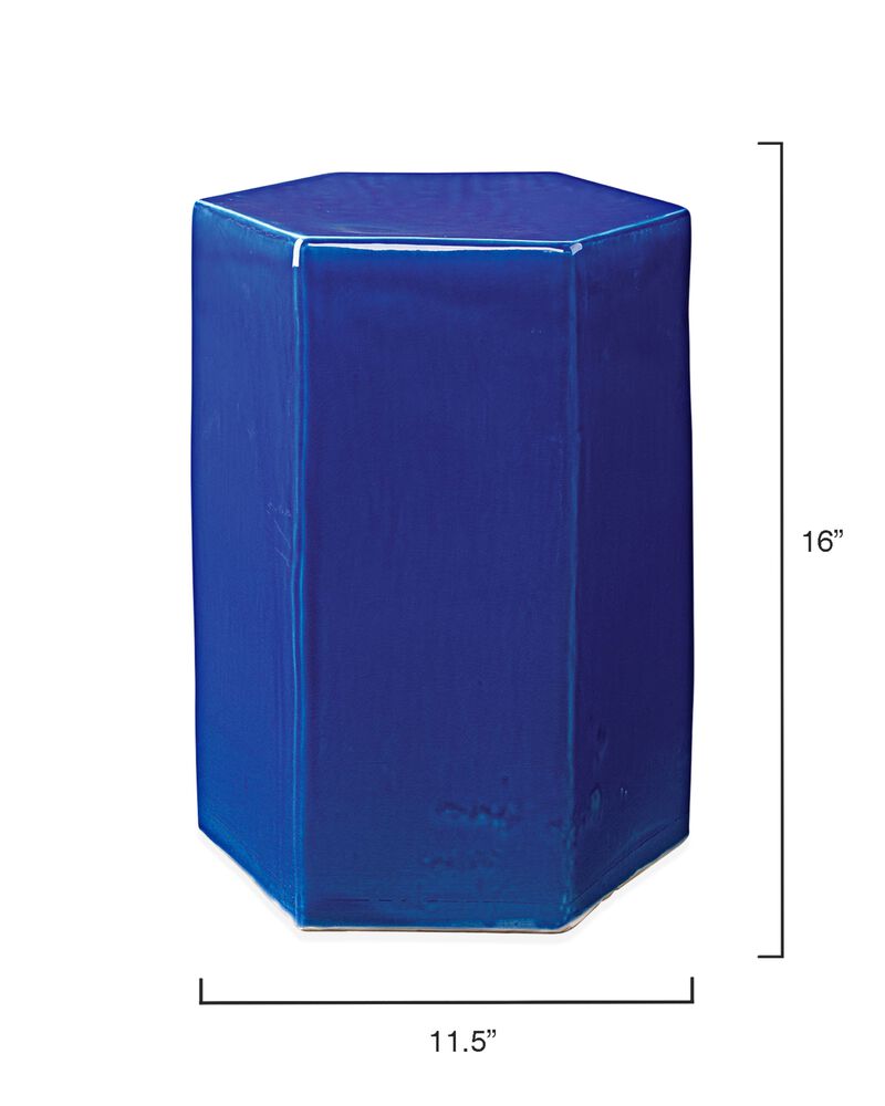 Porto Ceramic Side Cobalt Blue Table-Large