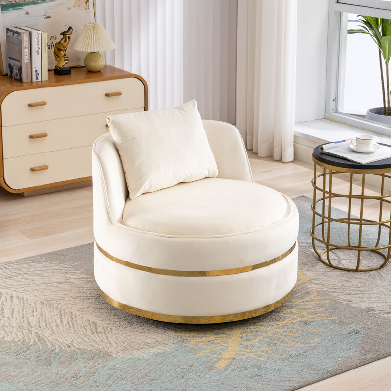 Merax Modern Velvet Upholstered Accent Chair