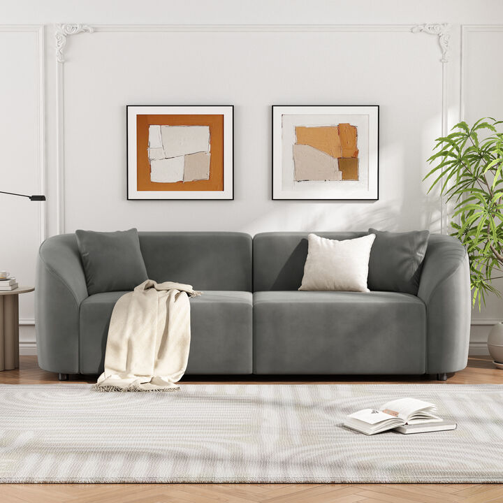 Merax Curved Contemporary Fabric Sofa Couch
