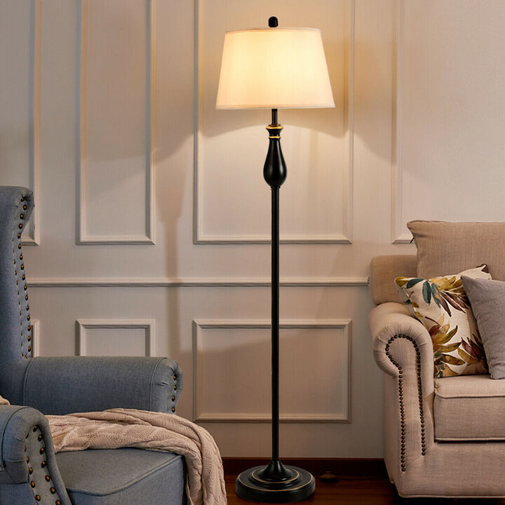 3 Pieces Brushed Nickel Lamp Set