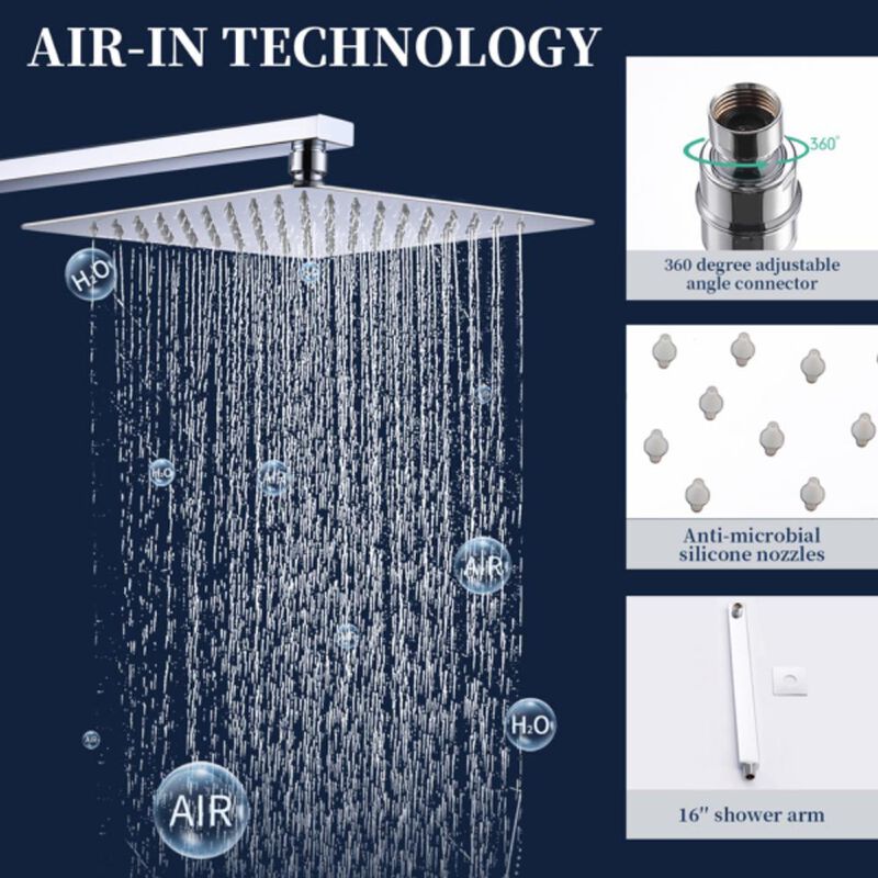 Premium Shower System & Faucet Combo High-Pressure Rainfall Shower Head with Handheld Sprayer