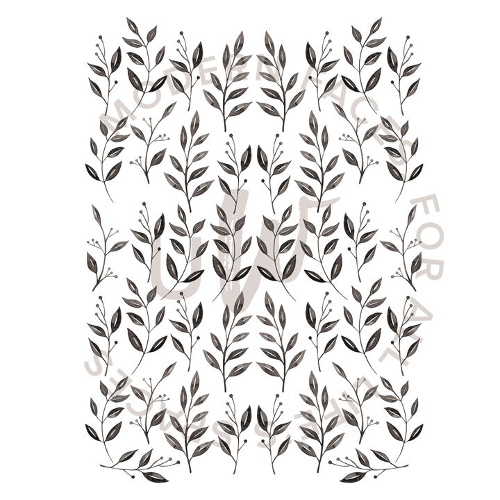 Inked Leaves Wall Decals