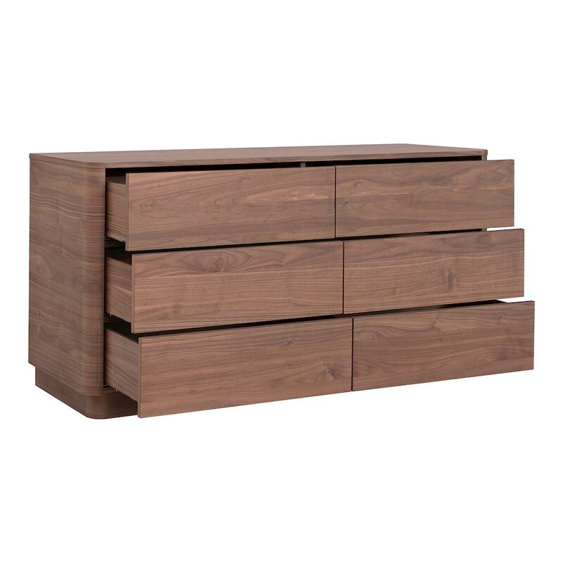 Moe’s Round Off Dresser Walnut Brown