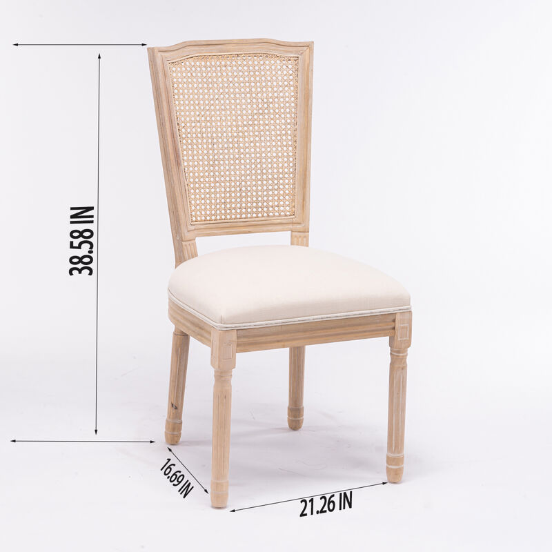 Antique French Style Dining Chairs, Set of 2
