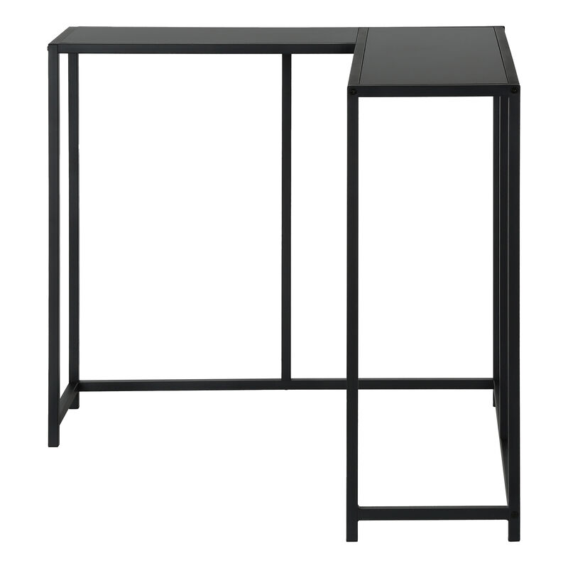 Monarch Specialties I 2157 Accent Table, Console, Entryway, Narrow, Corner, Living Room, Bedroom, Metal, Laminate, Black, Contemporary, Modern