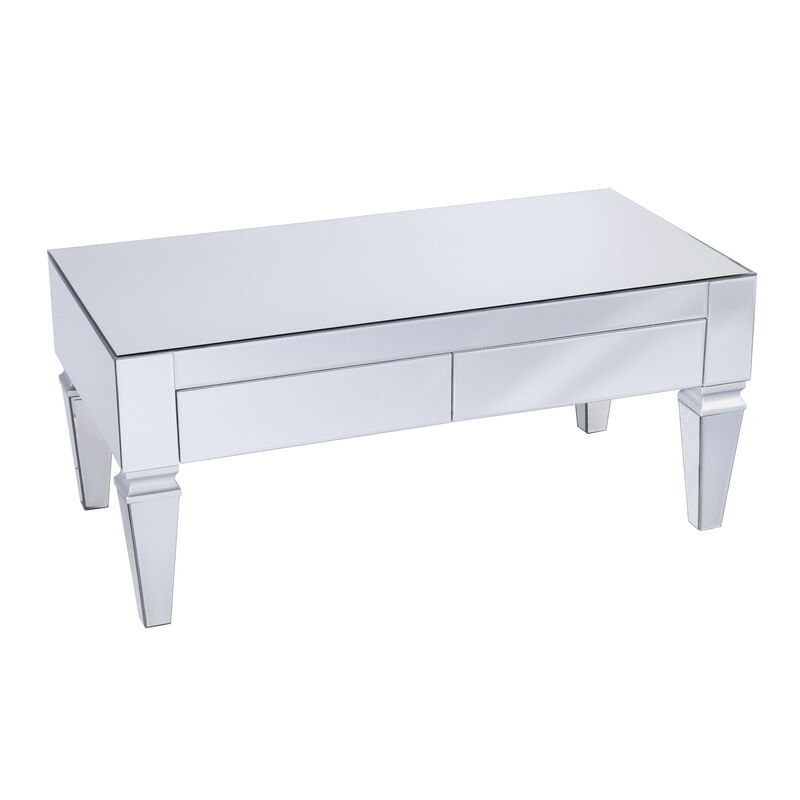 Darien Mirrored Coffee Table w/ Storage