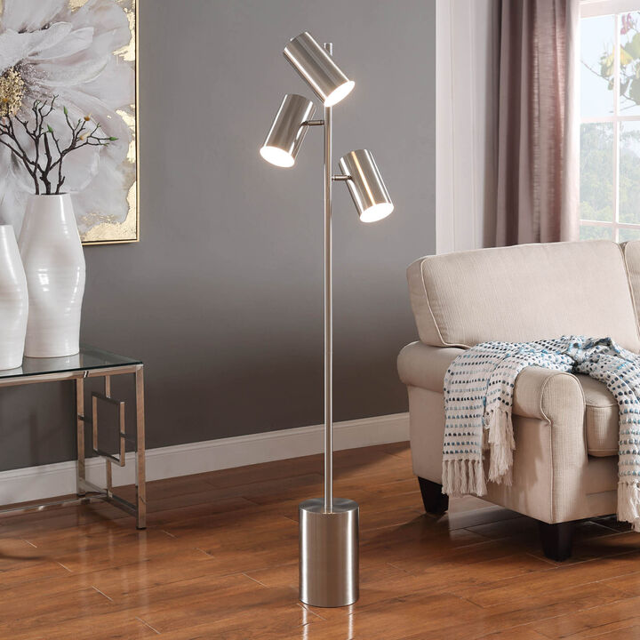 Brushed Steel Task Floor Lamp (Set of 2)