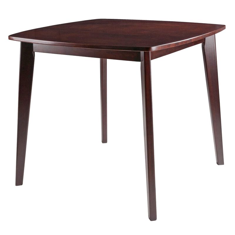 Pauline Dining Table - Elegant Solid Wood Table with Walnut Finish, 34"W x 34"D x 29.33"H, Perfect for Dining Room or Kitchen