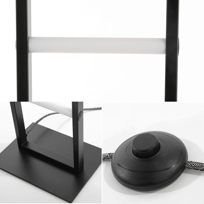 Ivan Minimalist Modern Iron Ladder Dimmable Integrated LED Floor Lamp