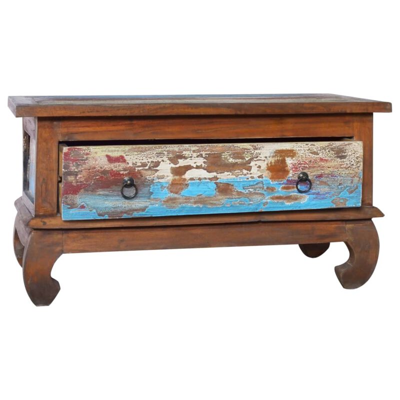 vidaXL Coffee Table 31.5"x19.7"x15.7" Reclaimed Teak Wood